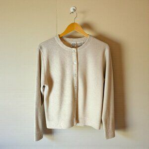 Vintage SJB Active St. John's Bay Oatmeal Fleece Button Cardigan Size Small Cozy